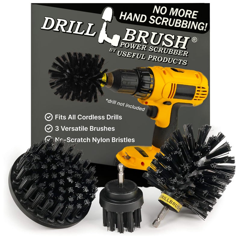 Drillbrush Cleaning Accessories Industrial Brushes - Baked on Food, Electric Smoker, Drill Brush Attachments for Stain and Rust Remover - BBQ Cleaning Kit Water Calcium Mineral | Electric Grill Brush for Drill - Image 1